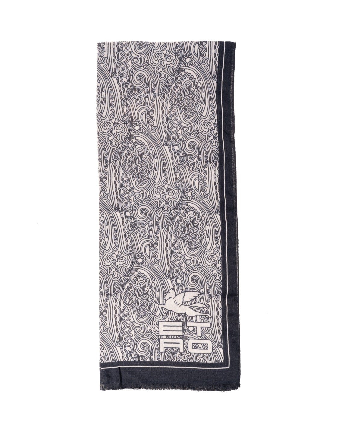 shop ETRO Sales Sciarpa: Etro sciarpa in lana e seta, decorata da una stampa che interpreta l'iconico disegno Paisley in stile grafico, è impreziosita da logo ETRO CUBE e da un bordo a contrasto.
Dimensioni: 70 x 170cm.
Composizone: 70% lana, 30% seta.
Made in Italy.. 10007 4516-0001 number 5330225